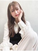 mowen 南堀江 ミルクティーベージュ×ゆる巻きロング