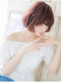 *mod's姪浜*…ピンクブラウンランダムパーマレトロウルフボブe