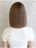 ブラウンボブ_チェリーブラウンフェミニンロング_ba403541