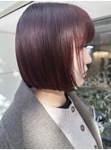 レッドブラウン・カシスブラウン・ラインボブ・イルミナカラー