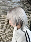 中性ウルフ　ホワイトシルバー　インナーブラック