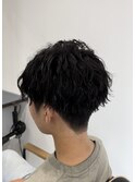 縦落ち波巻きパーマ