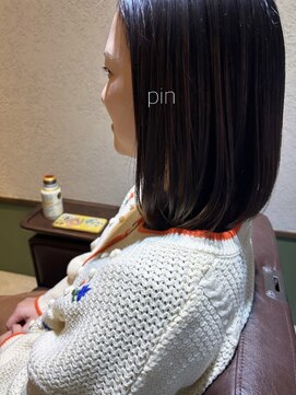ピン(pin) 切りっぱなしボブ