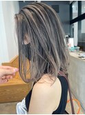 ミディアムくびれミディ顔周りレイヤー韓国ヘア美髪_ba405971
