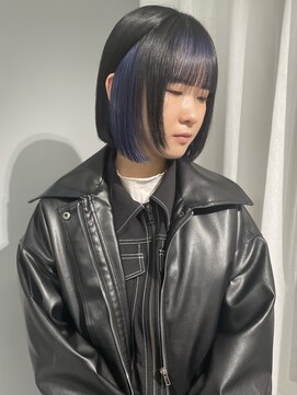 スウィープ(sweep) インナー/ブルー/ハイトーン/ブリーチ/ボブ/ハイトーンボブ