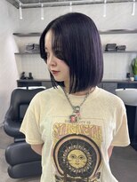 トーン(tone)&nbsp;切りっぱなしボブ×ラベンダーヘア