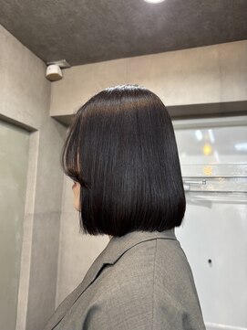 ファビ 渋谷(Fab) くびれヘア/暗めカラー/アプリコットオレンジ/縮毛矯正