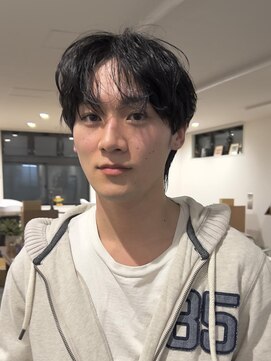 ポール(pole) メンズセンターパートニュアンスパーマ