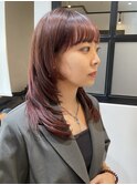 大人可愛い小顔レイヤー×ブリーチなしレッド×クラゲヘアー