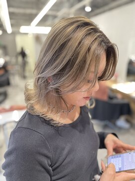 アヴァンス 京橋店(AVANCE) 着物ヘア/ダークアッシュ/ミディアムレイヤーカット/京橋