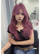 ペヴァ バイ シエンゴールド(PEVA by CIEN gold)&nbsp;ブリーチ/ピンクカラー/レイヤーカット#浜松駅#カラー#ブリーチ