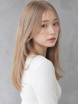 トリニティ(trinity) ブリーチ ダブルカラー ミルクティーベージュ レイヤーカット
