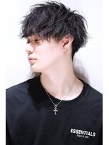 リップスヘアー 銀座(LIPPS hair) サイドパート無造作パーマ