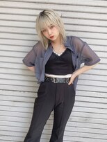 リアイス(Re:ICE)&nbsp;ミニウルフ/くすみブルー/流れるレイヤー/インナーハイライト