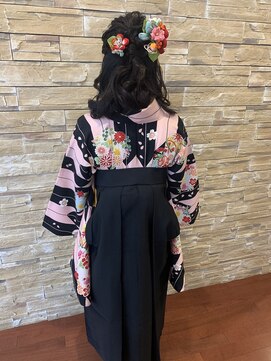 ラナシエン (RanaCien) RanaCien○池田　卒業式着付けハーフアップ．