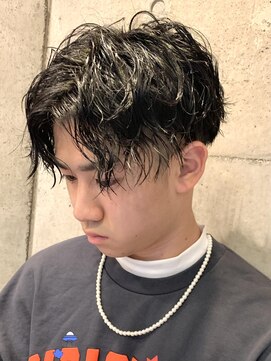 ヒート トウキョウ 目黒店(HEAT TOKYO) ツイスパセンターパートマッシュ波巻きダウンパーマメンズ目黒