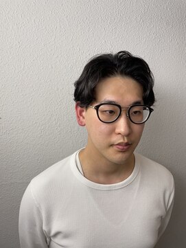 プレミアムバーバー 銀座店(PREMIUM BARBER produce by HIRO GINZA) ゆるパーマ×センターパート