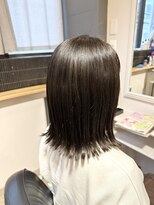 トレパルッキエーレ(tre parrucchiere)&nbsp;［-tre-］アッシュブラウン×鎖骨ボブ　20代/30代/40代