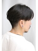 黒髪モテるMEN’S HAIRマッシュパーマウルフアッシュブラック