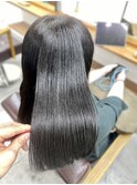 くびレイヤーグレーベージュニュアンスカラー白髪染め白髪ぼかし