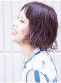 ミニボブ×ナチュラルボブ×前下がりボブ