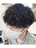 【Miyuki】強め波巻きパーマ×前下がり刈り上げマッシュ