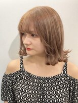 セレーネヘアー オオサカ 心斎橋店(Selene hair OSAKA) ハイトーンレイヤーボブベージュミルクティーベージュ学割
