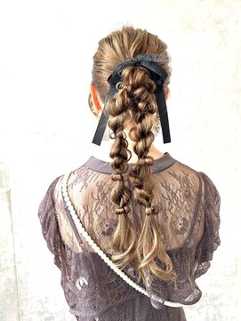 スタイル 横浜(STYLE) ヘアアレンジ/横浜/編みおろし/ハーフアップ