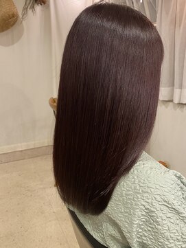 スクレ(s:;cre) 髪質改善カラー大人チェリーバイオレットカラー”