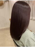髪質改善カラー大人チェリーバイオレットカラー”