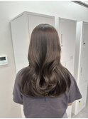 ブリーチなしダブルカラー 透明感グレージュ