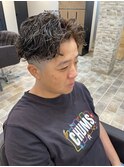 ナチュラルベージュ×スパイラルパーマ