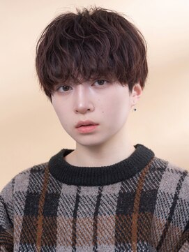 オーシャントーキョー 渋谷(OCEAN TOKYO) シャドウパーママッシュツーブロックアッシュブラウン刈り上げ