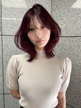 ラ キング(LA KING) ミディアムヘア/暗めカラー/グランマッシュ/栄駅