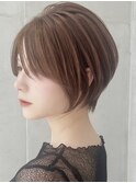 say.ボブミニボブくびれボブレイヤーボブオリーブグレーベージュ