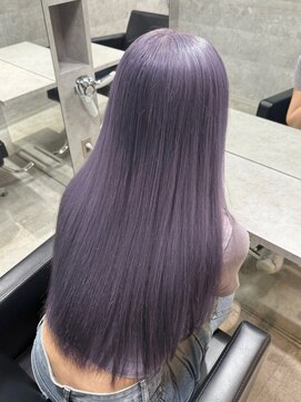 ルイス(L'wis) ラベンダーパープルピンクラベンダーロングレイヤーブリーチ