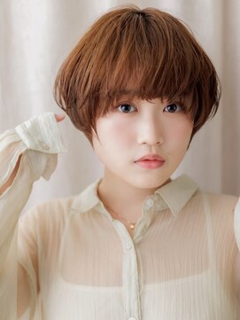 カバーヘア ブリス 北浦和(COVER HAIR bliss) マッシュショート/重め前髪/オレンジブラウン/丸みショートe