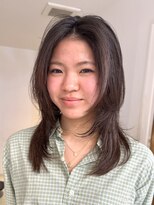 ナループロアポンテ(Nalu pu loa PONTE)&nbsp;ミディアムレイヤー海外風バタフライレイヤーカーテンバング