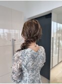 編みおろし/お呼ばれ/まとめ髪/ヘアアレンジ/参列ヘア/結婚式