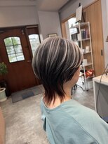 コロレ(COLORE) アンブレラのシルバーとインナーのオレンジベージュ×ウルフ