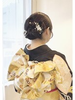 ヘアアンドメイク スタジオ ミムロ(HAIR&MAKE STUDIO MIMURO) 振袖着付け×リボンシニヨン