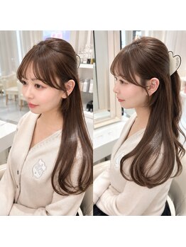 アッシュ 池袋店(Ash)の写真/前髪/顔まわりカットで簡単♪垢抜けヘアへ。【韓国風/アイドル前髪/小顔カット/シースルーバング】