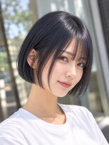 アッシュ 川崎店(Ash)&nbsp;ネイビーブラック×ミニボブ