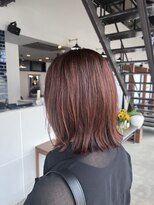 リドル ヘアー 駒生店(Riddle HAIR)&nbsp;大人可愛いピンクブラウン×外ハネミディアム