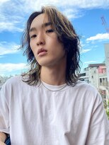 カナン(CANAAN)&nbsp;メンズヘア　ナミパーマ×マッシュウルフ×サーフィスカラー