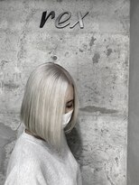 レックス 中野(rex) Aラインボブ/切りっぱなし/テラコッタ