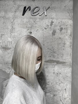 レックス 中野(rex) Aラインボブ/切りっぱなし/テラコッタ