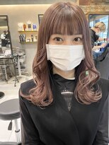 トルネード(TORNADO) 韓国風ヘア 似合わせカット くびれヘア ピンクグレージュM1019