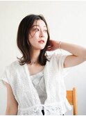 マチルダボブ/ピンクベージュ/前髪/インナーグレージュ/新宿
