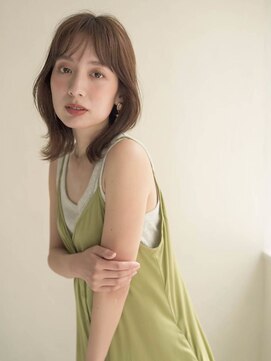 ムク 甲府(muku.) 前髪/マチルダボブ/ピンクベージュインナー/グレージュ[甲府駅]